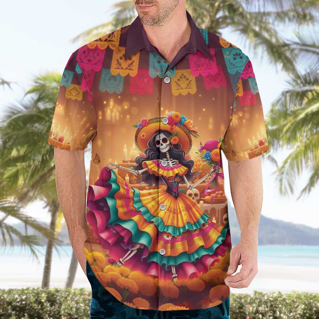 Mexico Day Of The Dead Hawaiian Shirt Día de los Muertos Catrina - Wonder Print Shop