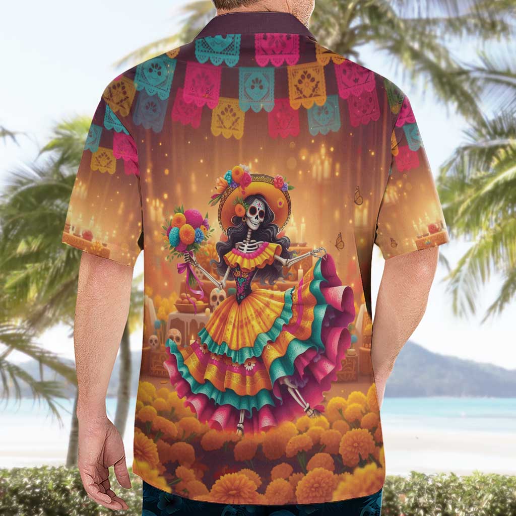 Mexico Day Of The Dead Hawaiian Shirt Día de los Muertos Catrina - Wonder Print Shop
