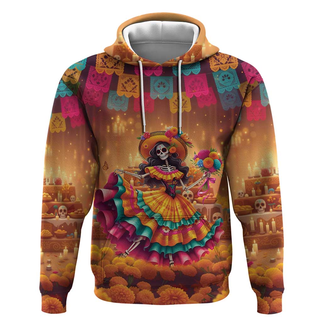 Mexico Day Of The Dead Hoodie Día de los Muertos Catrina - Wonder Print Shop