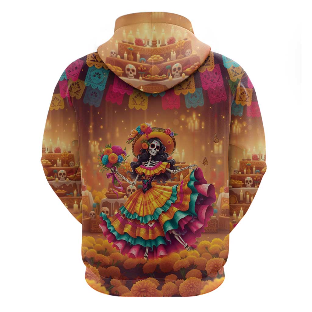 Mexico Day Of The Dead Hoodie Día de los Muertos Catrina - Wonder Print Shop