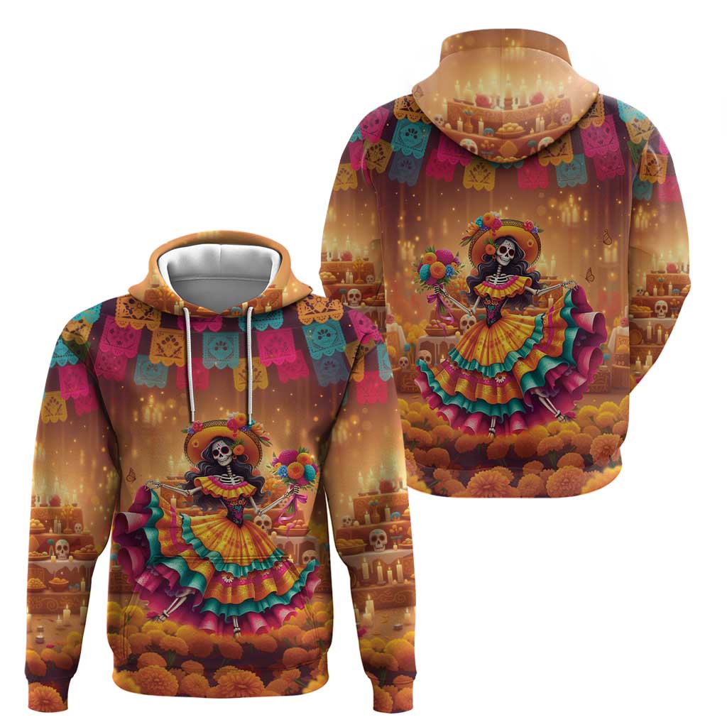 Mexico Day Of The Dead Hoodie Día de los Muertos Catrina - Wonder Print Shop