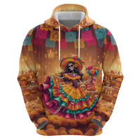 Mexico Day Of The Dead Hoodie Día de los Muertos Catrina - Wonder Print Shop