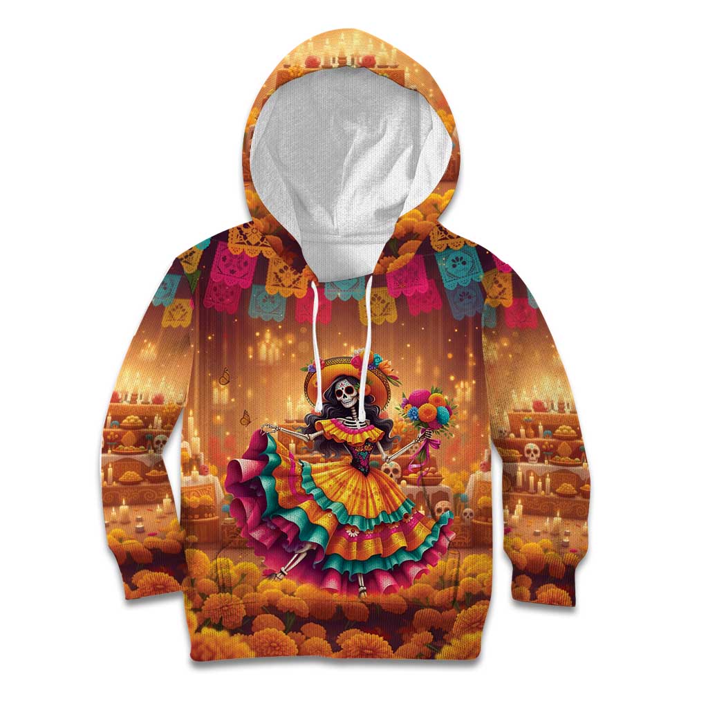 Mexico Day Of The Dead Kid Hoodie Día de los Muertos Catrina - Wonder Print Shop