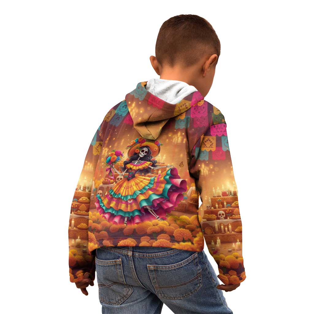 Mexico Day Of The Dead Kid Hoodie Día de los Muertos Catrina - Wonder Print Shop