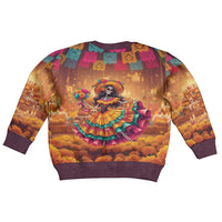 Mexico Day Of The Dead Kid Ugly Christmas Sweater Día de los Muertos Catrina - Wonder Print Shop