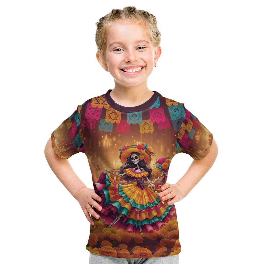 Mexico Day Of The Dead Kid T Shirt Día de los Muertos Catrina - Wonder Print Shop