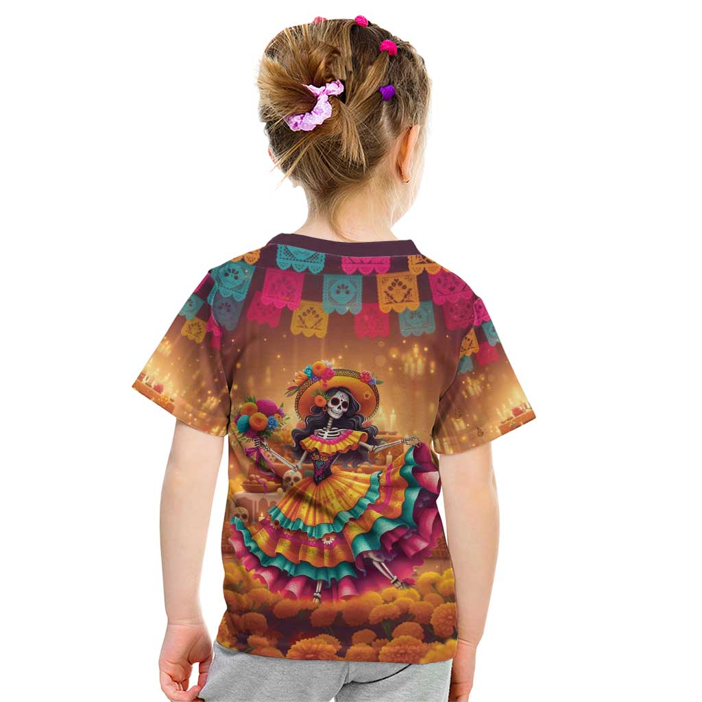 Mexico Day Of The Dead Kid T Shirt Día de los Muertos Catrina - Wonder Print Shop