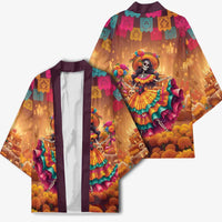 Mexico Day Of The Dead Kimono Día de los Muertos Catrina - Wonder Print Shop
