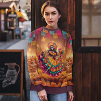 Mexico Day Of The Dead Ugly Christmas Sweater Día de los Muertos Catrina - Wonder Print Shop