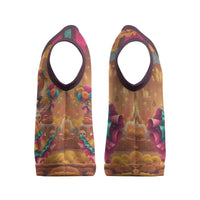 Mexico Day Of The Dead Christmas Knitted V-Neck Vest Día de los Muertos Catrina - Wonder Print Shop