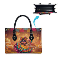 Mexico Day Of The Dead Leather Bag Día de los Muertos Catrina - Wonder Print Shop