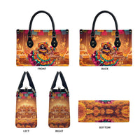 Mexico Day Of The Dead Leather Bag Día de los Muertos Catrina - Wonder Print Shop