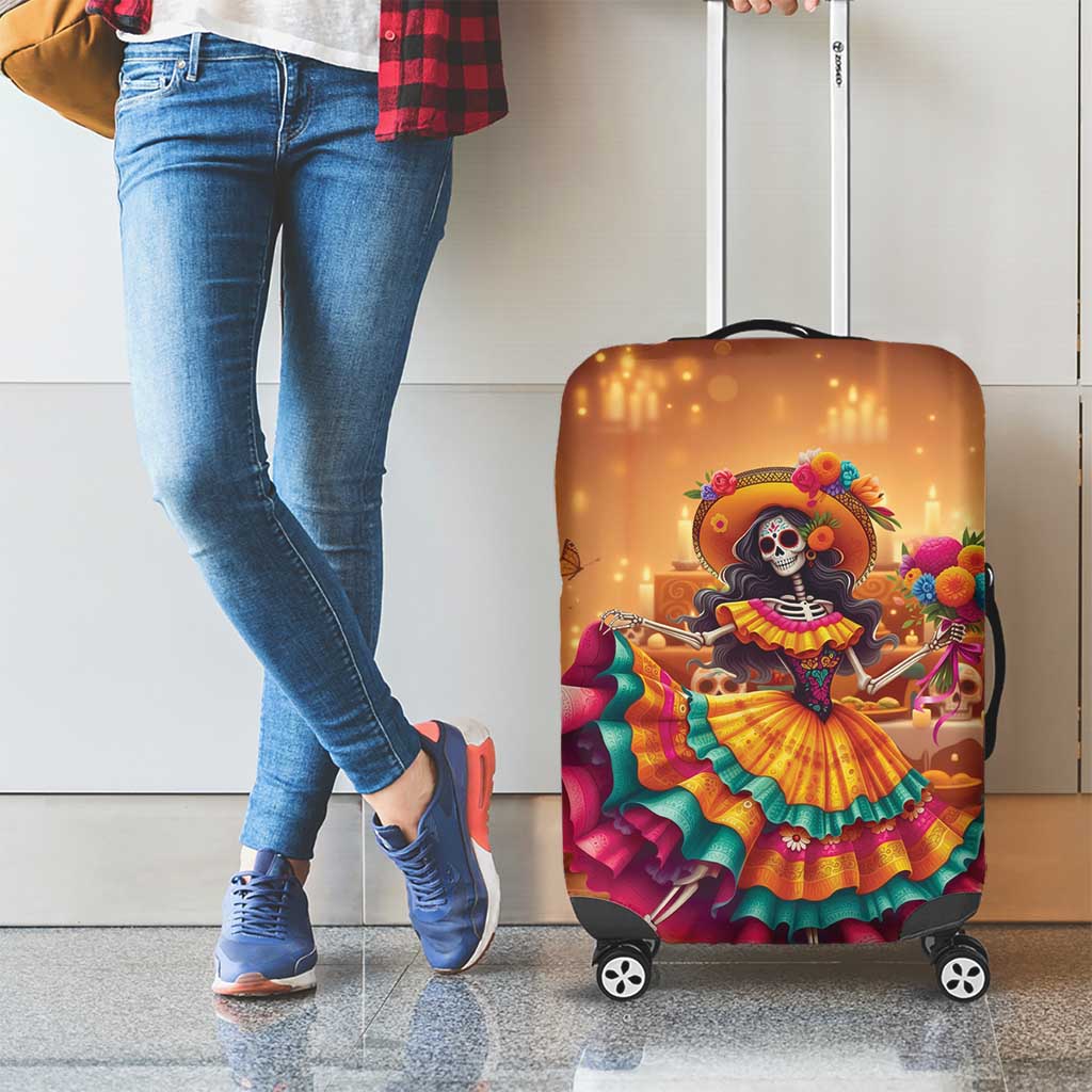 Mexico Day Of The Dead Luggage Cover Día de los Muertos Catrina - Wonder Print Shop