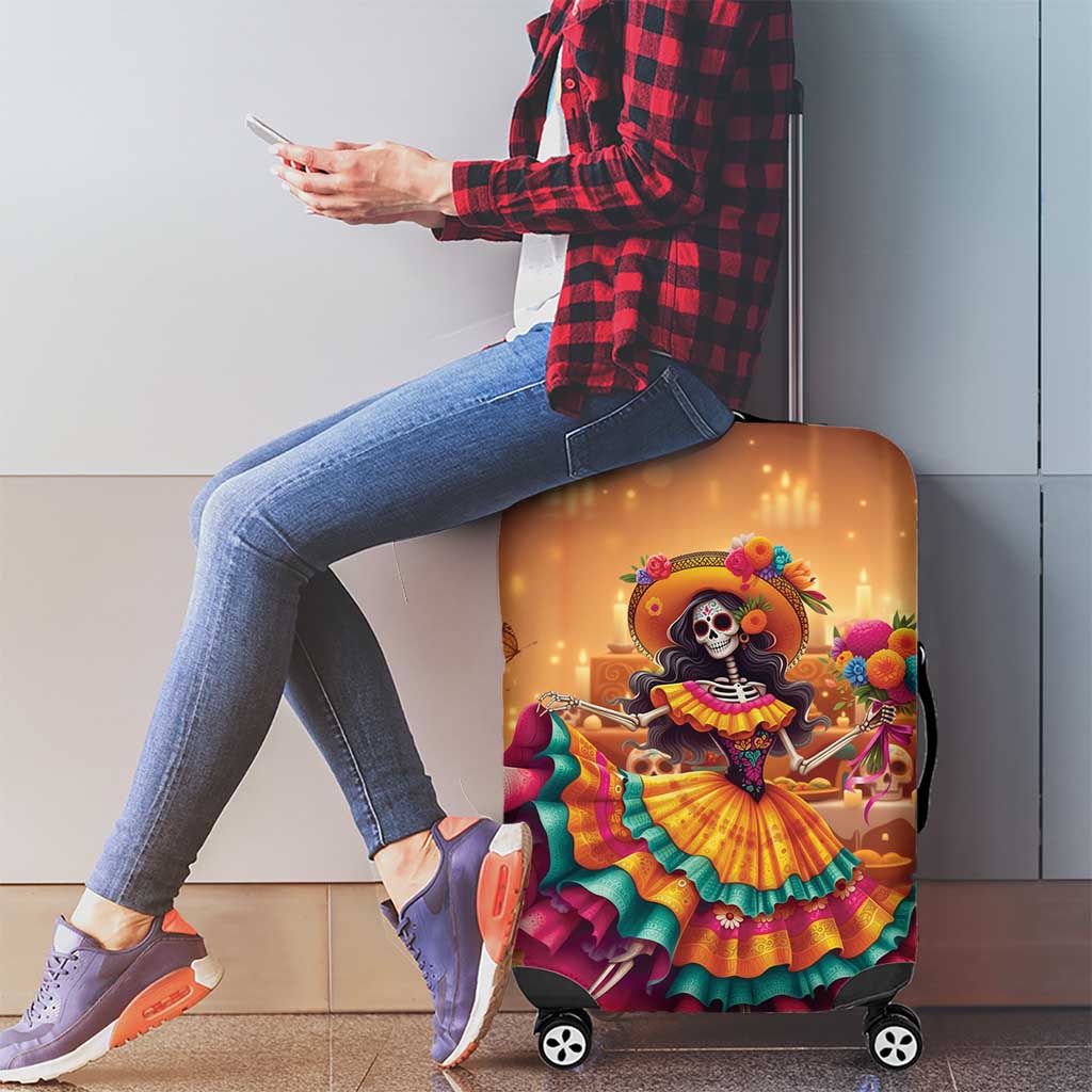 Mexico Day Of The Dead Luggage Cover Día de los Muertos Catrina - Wonder Print Shop