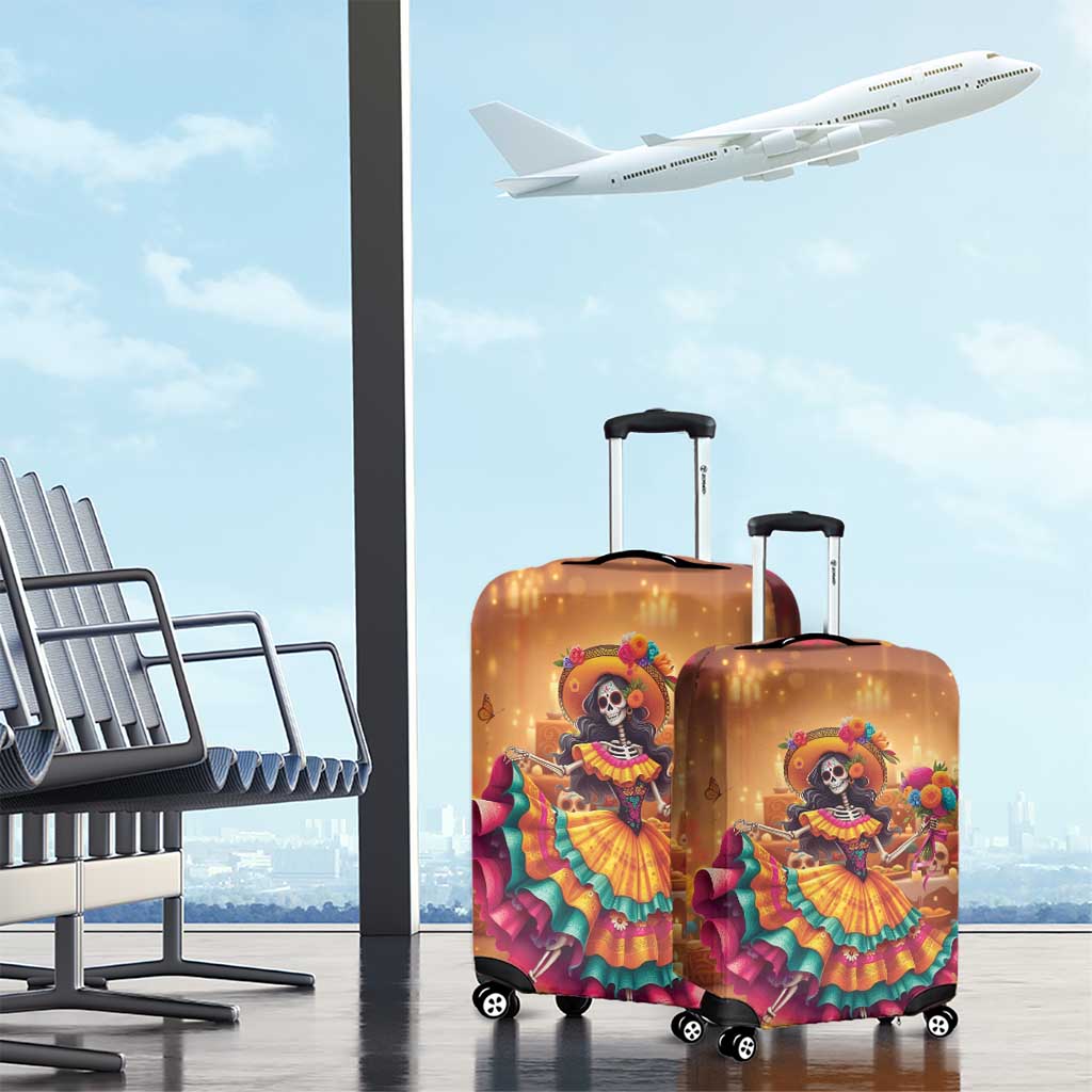 Mexico Day Of The Dead Luggage Cover Día de los Muertos Catrina - Wonder Print Shop