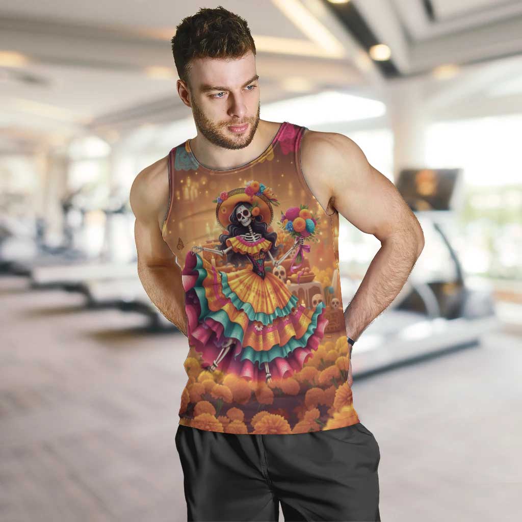 Mexico Day Of The Dead Men Tank Top Día de los Muertos Catrina - Wonder Print Shop