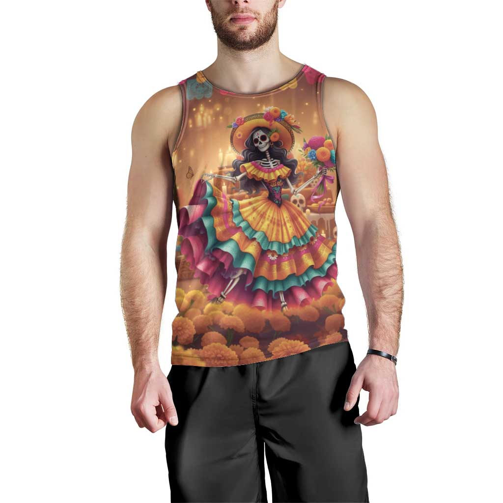 Mexico Day Of The Dead Men Tank Top Día de los Muertos Catrina - Wonder Print Shop