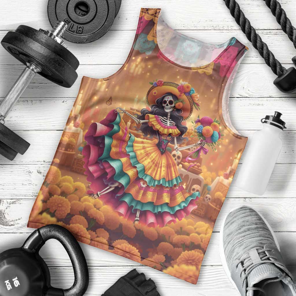 Mexico Day Of The Dead Men Tank Top Día de los Muertos Catrina - Wonder Print Shop