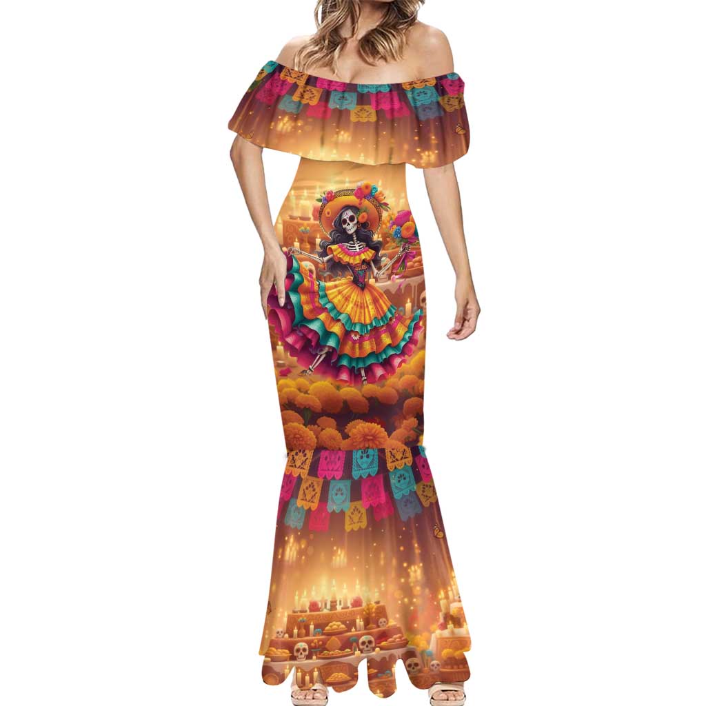 Mexico Day Of The Dead Mermaid Dress Día de los Muertos Catrina - Wonder Print Shop