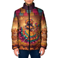 Mexico Day Of The Dead Padded Jacket Día de los Muertos Catrina - Wonder Print Shop