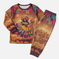 Mexico Day Of The Dead Christmas Pajama Set Día de los Muertos Catrina - Wonder Print Shop