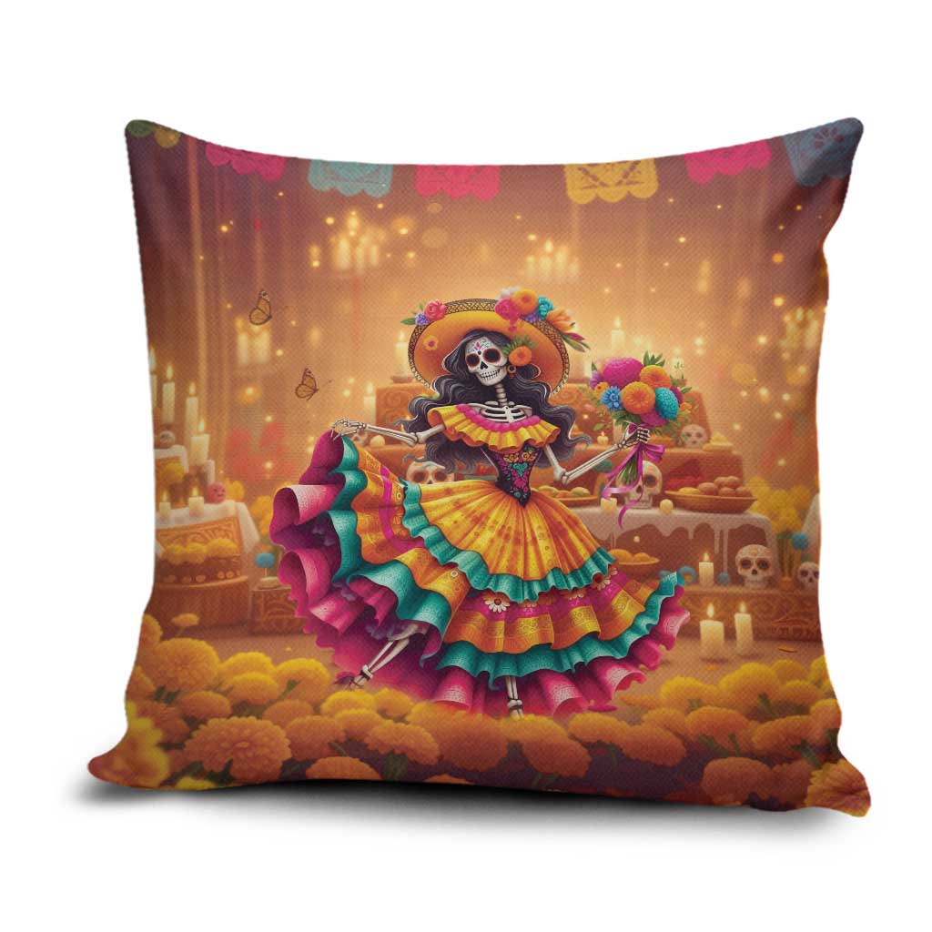 Mexico Day Of The Dead Pillow Cover Día de los Muertos Catrina - Wonder Print Shop