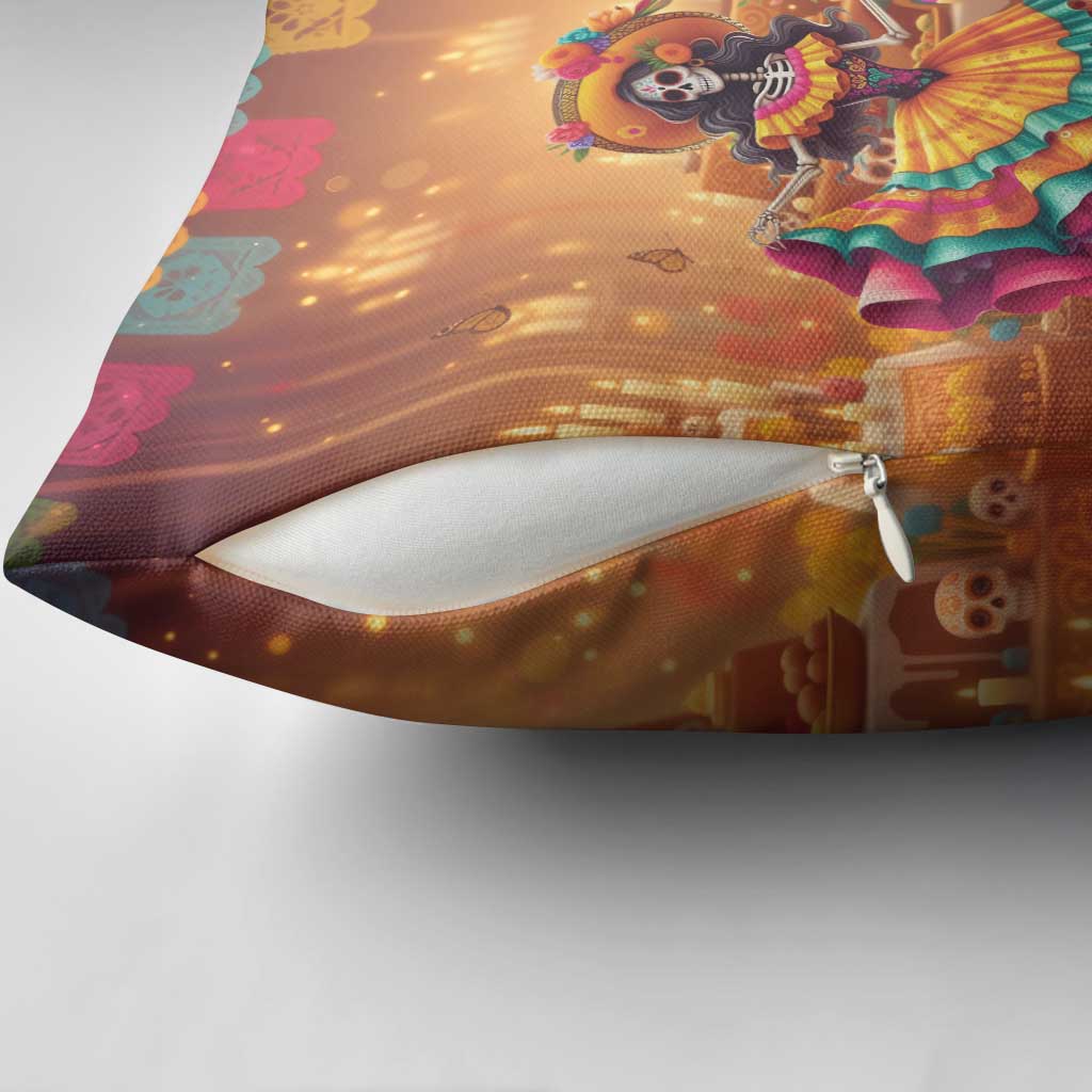 Mexico Day Of The Dead Pillow Cover Día de los Muertos Catrina - Wonder Print Shop