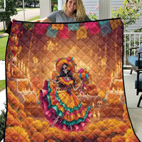 Mexico Day Of The Dead Quilt Día de los Muertos Catrina - Wonder Print Shop