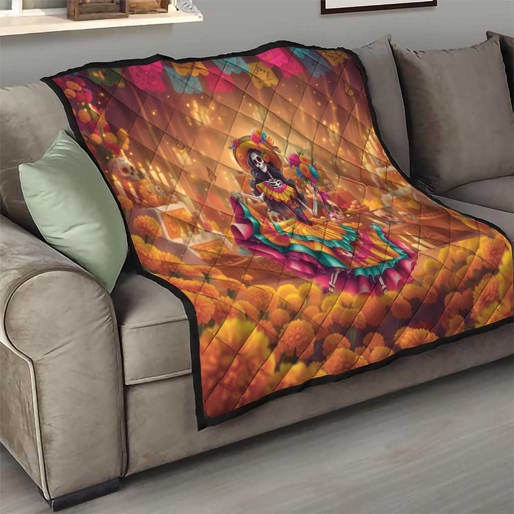 Mexico Day Of The Dead Quilt Día de los Muertos Catrina - Wonder Print Shop