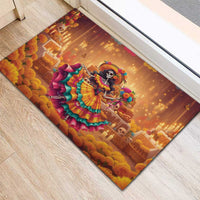 Mexico Day Of The Dead Rubber Doormat Día de los Muertos Catrina - Wonder Print Shop