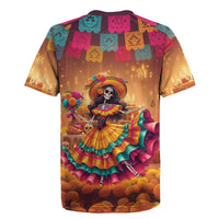 Mexico Day Of The Dead Rugby Jersey Día de los Muertos Catrina - Wonder Print Shop