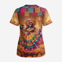 Mexico Day Of The Dead Scrub Top Día de los Muertos Catrina - Wonder Print Shop