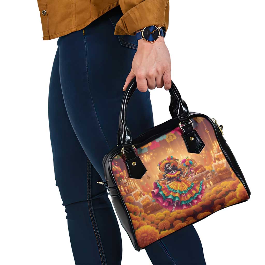Mexico Day Of The Dead Shoulder Handbag Día de los Muertos Catrina - Wonder Print Shop
