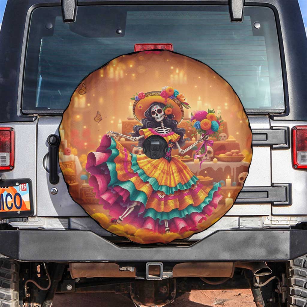 Mexico Day Of The Dead Spare Tire Cover Día de los Muertos Catrina - Wonder Print Shop
