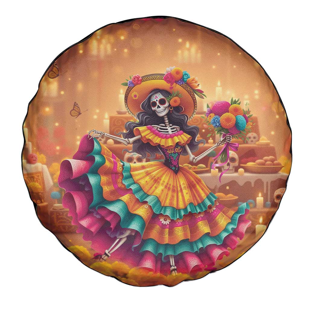 Mexico Day Of The Dead Spare Tire Cover Día de los Muertos Catrina - Wonder Print Shop