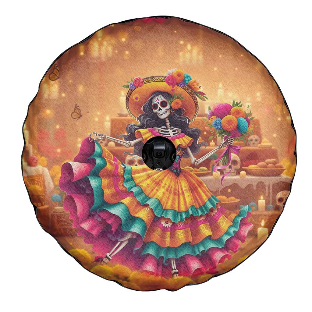 Mexico Day Of The Dead Spare Tire Cover Día de los Muertos Catrina - Wonder Print Shop
