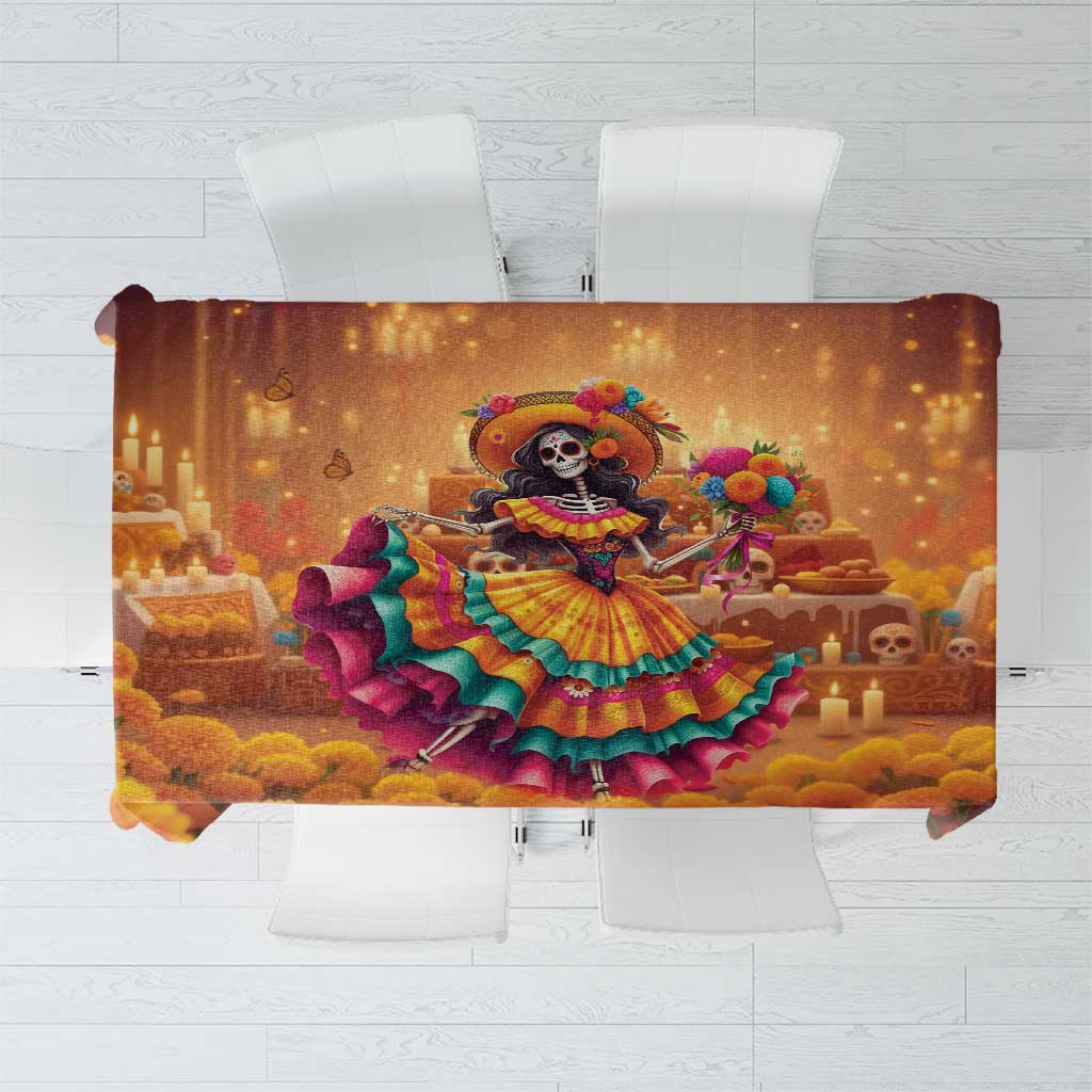 Mexico Day Of The Dead Tablecloth Día de los Muertos Catrina - Wonder Print Shop