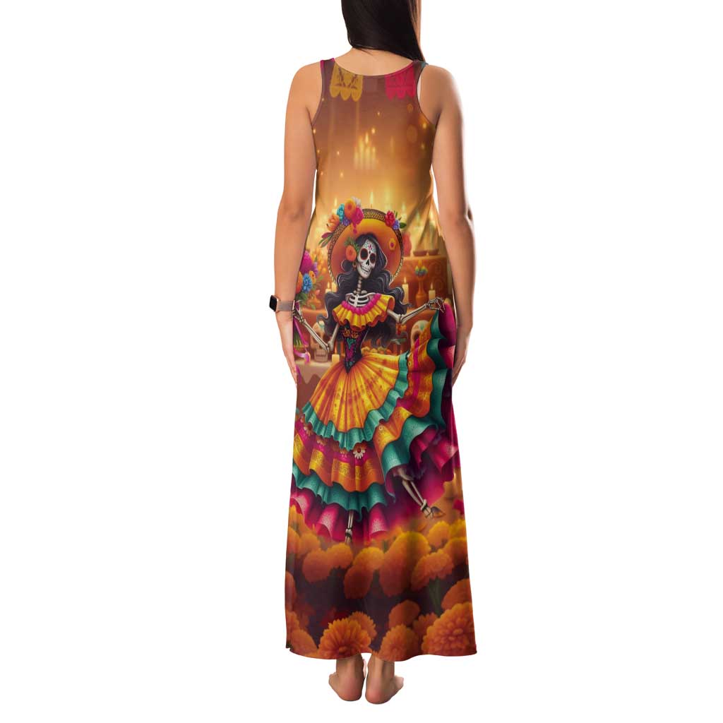 Mexico Day Of The Dead Tank Maxi Dress Día de los Muertos Catrina - Wonder Print Shop