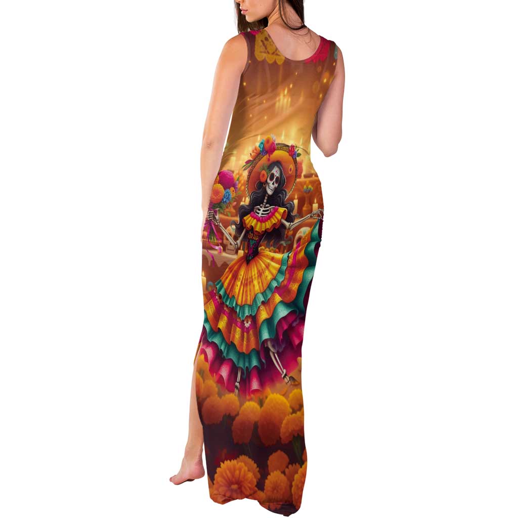 Mexico Day Of The Dead Tank Maxi Dress Día de los Muertos Catrina - Wonder Print Shop