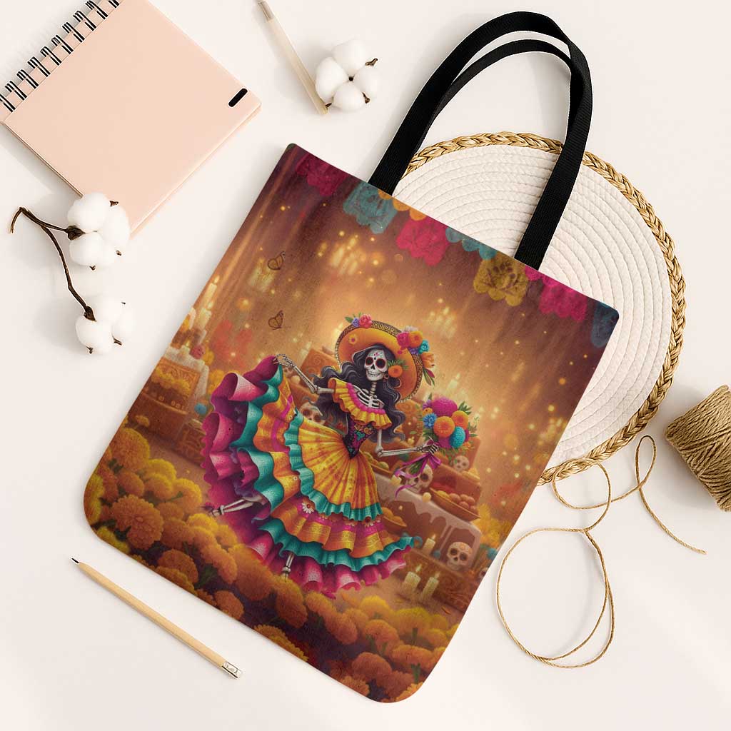 Mexico Day Of The Dead Tote Bag Día de los Muertos Catrina - Wonder Print Shop