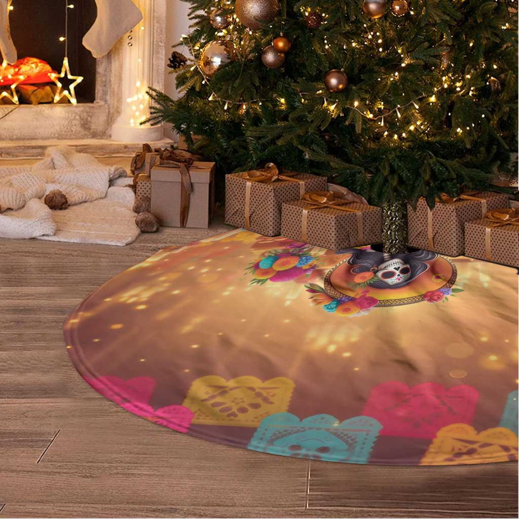 Mexico Day Of The Dead Tree Skirt Día de los Muertos Catrina - Wonder Print Shop