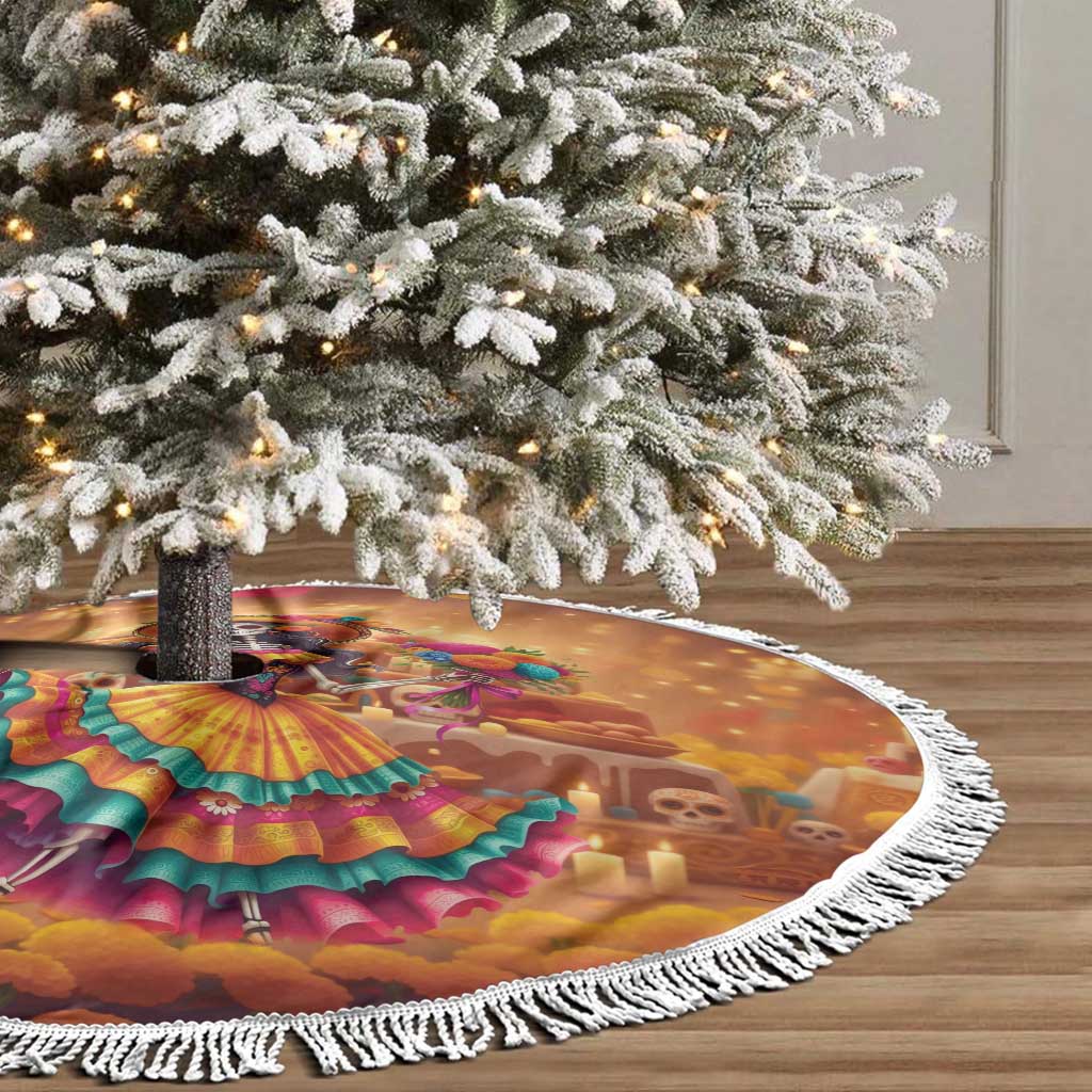 Mexico Day Of The Dead Tree Skirt Día de los Muertos Catrina - Wonder Print Shop