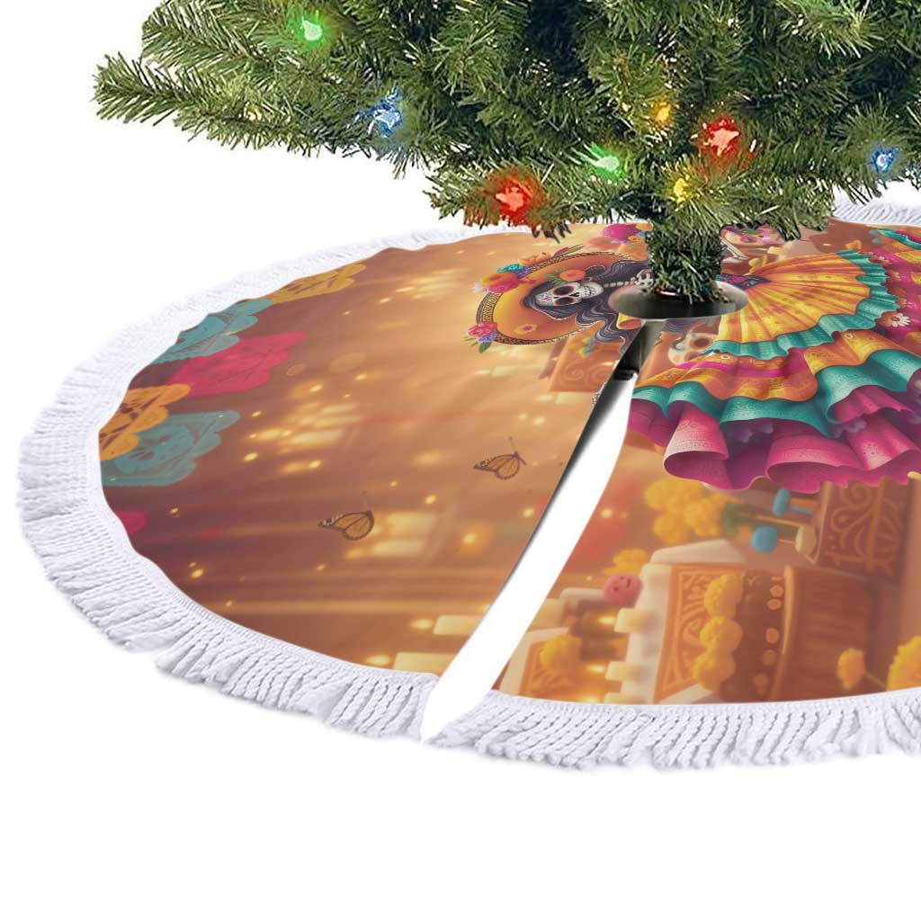 Mexico Day Of The Dead Tree Skirt Día de los Muertos Catrina - Wonder Print Shop