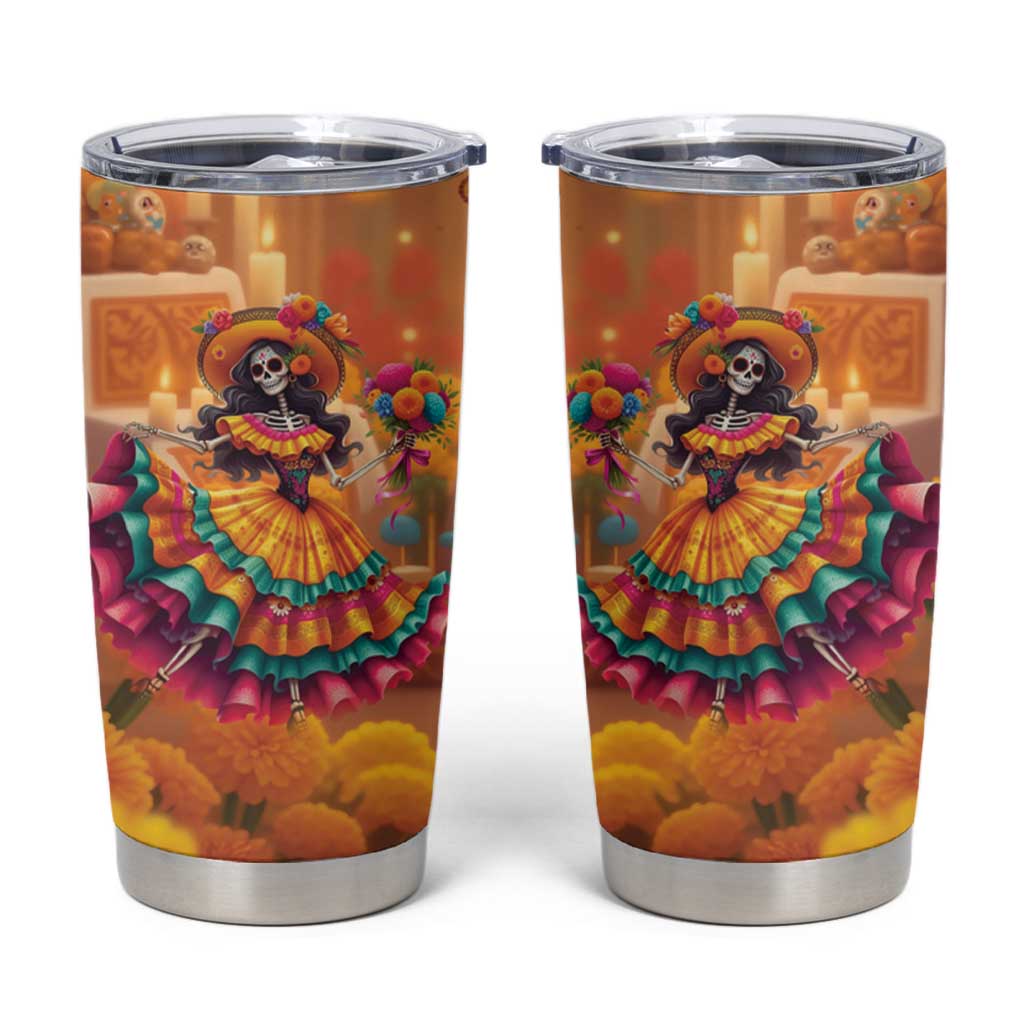 Mexico Day Of The Dead Tumbler Cup Día de los Muertos Catrina - Wonder Print Shop