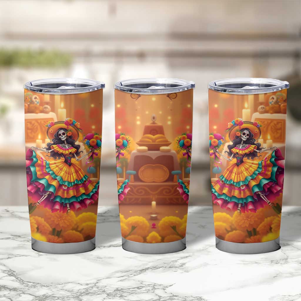 Mexico Day Of The Dead Tumbler Cup Día de los Muertos Catrina - Wonder Print Shop