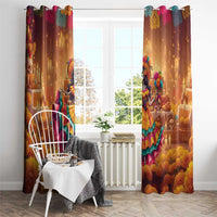 Mexico Day Of The Dead Window Curtain Día de los Muertos Catrina - Wonder Print Shop