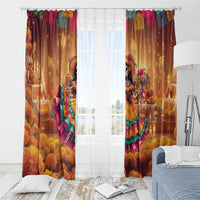 Mexico Day Of The Dead Window Curtain Día de los Muertos Catrina - Wonder Print Shop