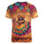 Mexico Day Of The Dead Women V-Neck T-Shirt Día de los Muertos Catrina - Wonder Print Shop
