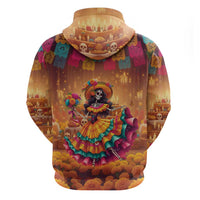 Mexico Day Of The Dead Zip Hoodie Día de los Muertos Catrina - Wonder Print Shop