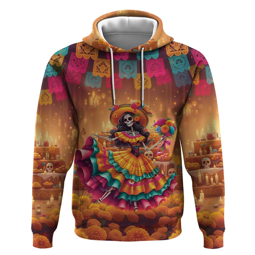 Mexico Day Of The Dead Zip Hoodie Día de los Muertos Catrina - Wonder Print Shop